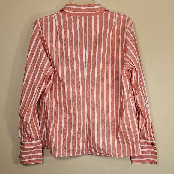 Michael Kors Women's Striped Button-Up Shirt Size 14 - Picture 2 of 6